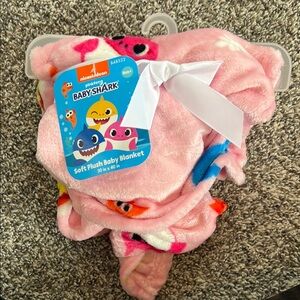 Nickelodeon Baby Shark Pink Plush Blanket